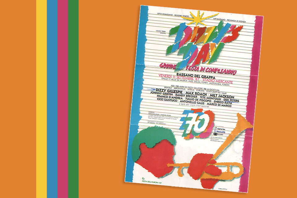 Poster for Dizzy’s Day, Bassano del Grappa, Italy, 1987